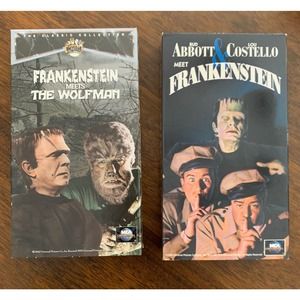 Frankenstein Meets the Wolf Man [1942] (VHS, 1992) And Meet Frankenstein Lot 2